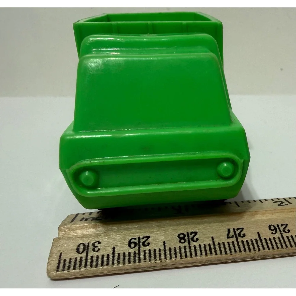 Vintage 1975 Imperial Green Plastic Dump Truck Toy Hong Kong 4